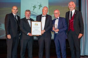 2023 IGTOA Links Golf Course of the Year - Tralee Golf ClubAccepting the Award: John Reen, Martin Mitchell & Teddy Reynolds.Presented by: IGTOA Member John Baker, Haversham and Baker & Michael Weston Slieve Donard Hotel.